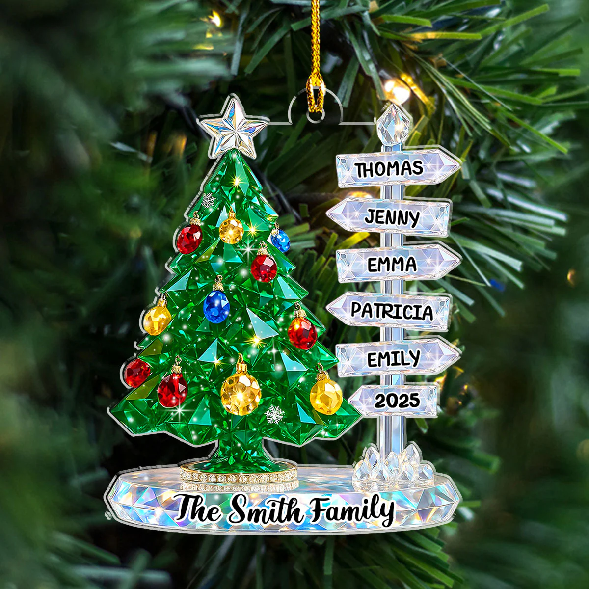 Family Wonder - Personalized Custom 3D Inflated Effect Acrylic Ornament - Image 4