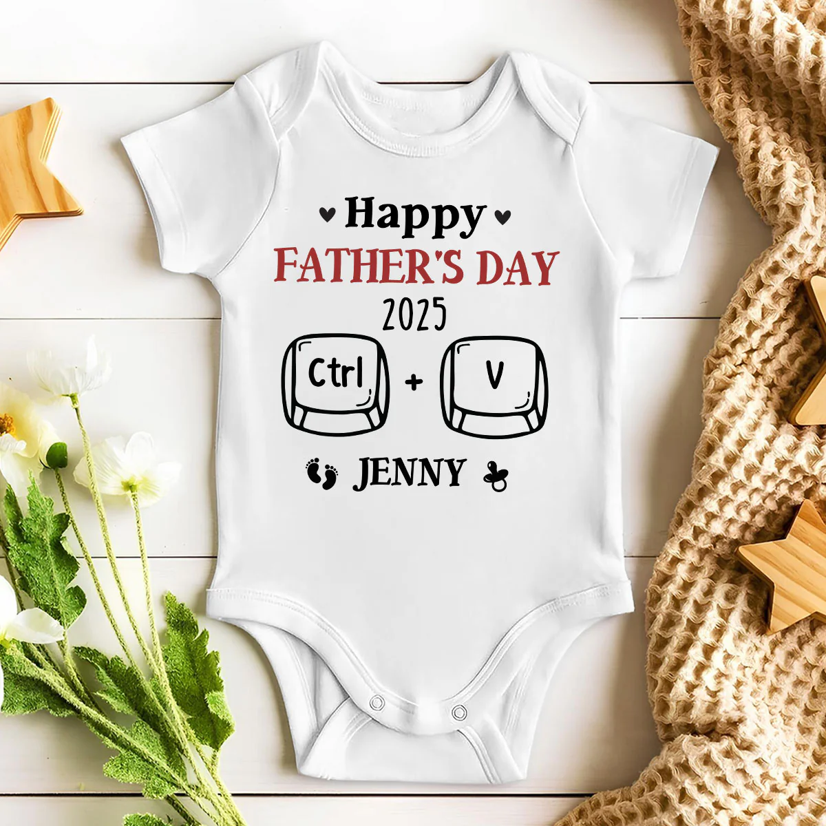 Father And Baby Matching - Personalized Custom T-shirt And Onesie - Image 7