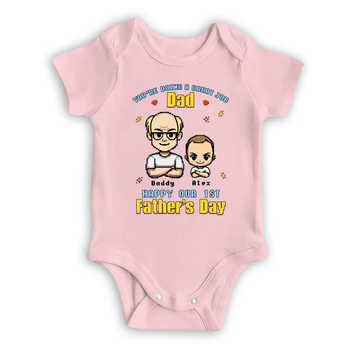 Father And Baby - Personalized Custom Baby Onesie - Image 9