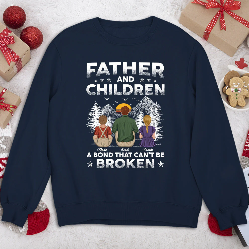 Father And Daughters A Bond That Can Not Be Broken - Personalized Custom Shirt - Image 4