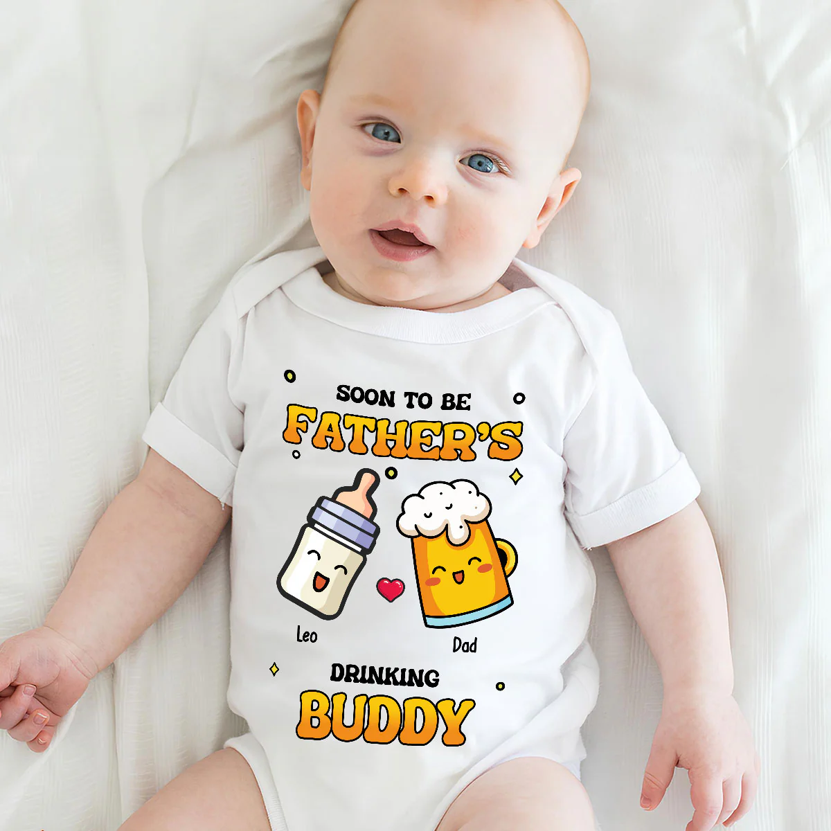 Father Buddy - Personalized Custom Baby Onesie - Image 4