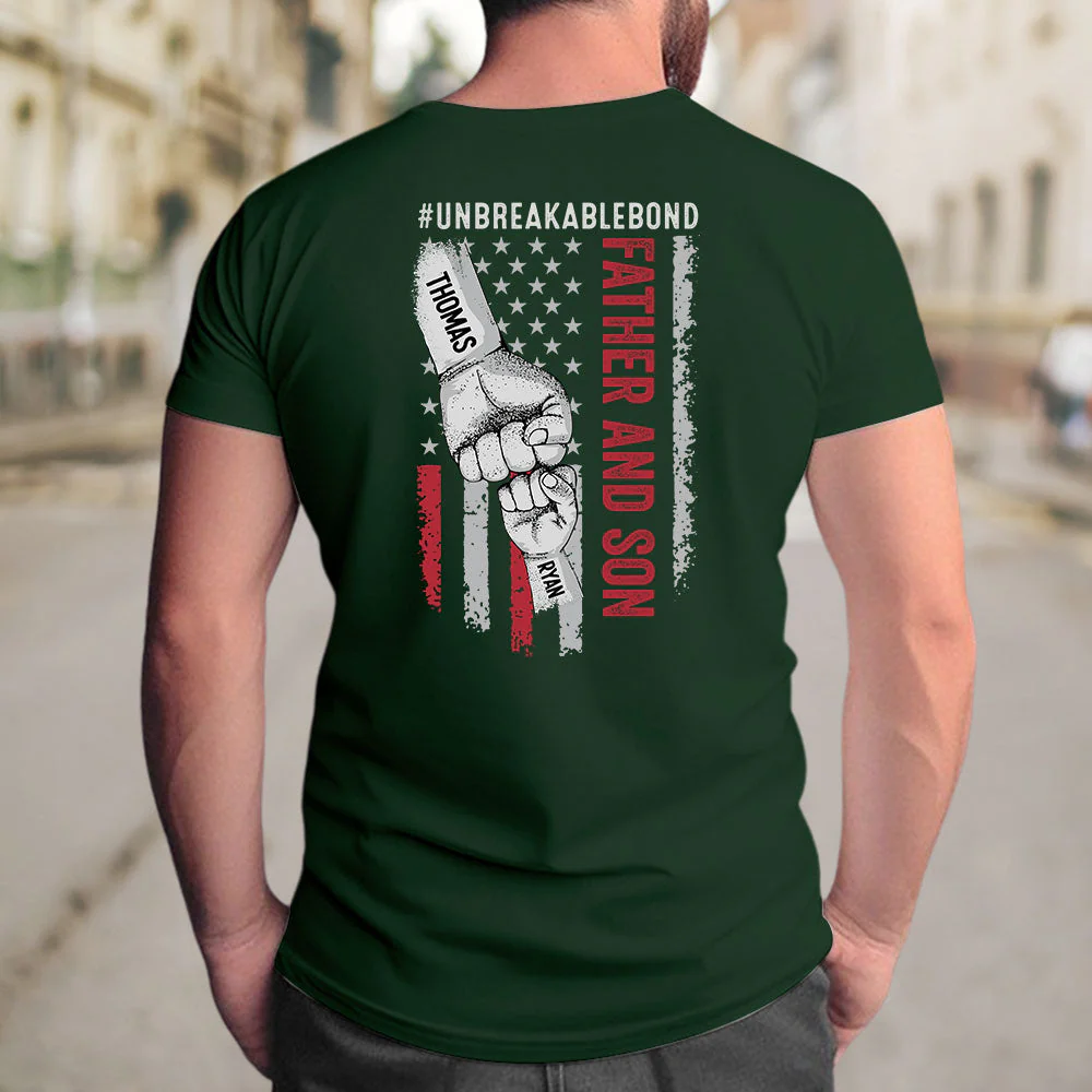 Father Son Unbreakable Bond - Personalized Custom Shirt - Image 3