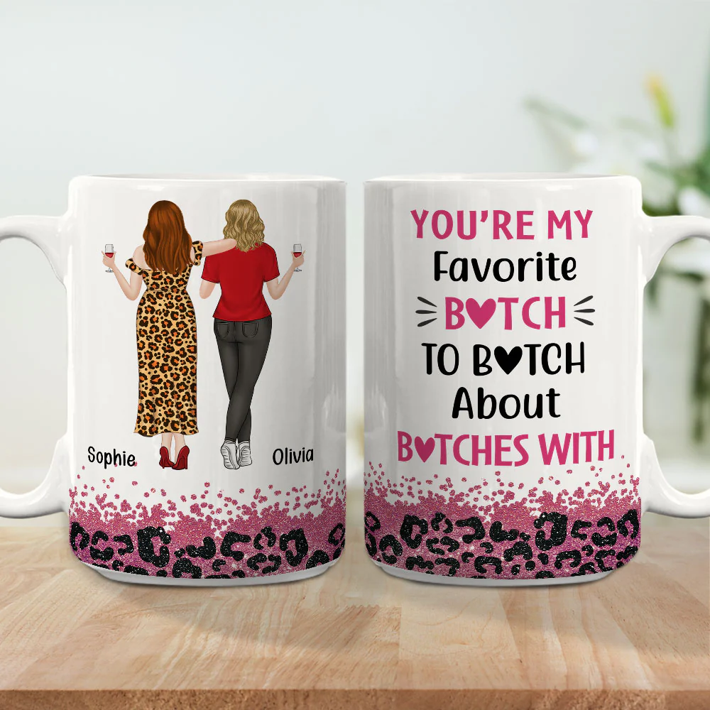 Favorite Bestie - Personalized Custom Coffee Mug - Image 3
