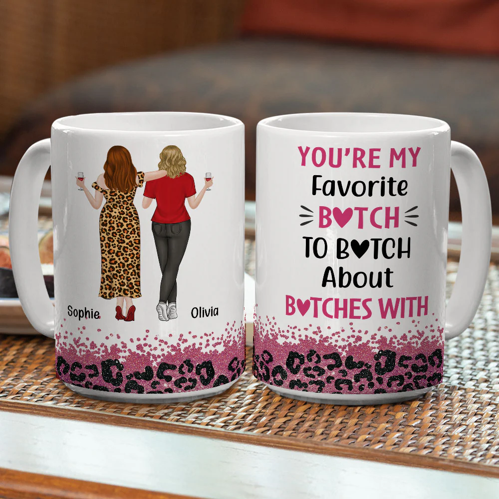 Favorite Bestie - Personalized Custom Coffee Mug - Image 4