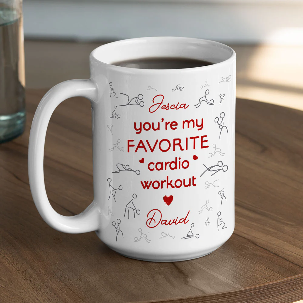 Favorite Cardio Workout - Personalized Custom Coffee Mug - Image 4