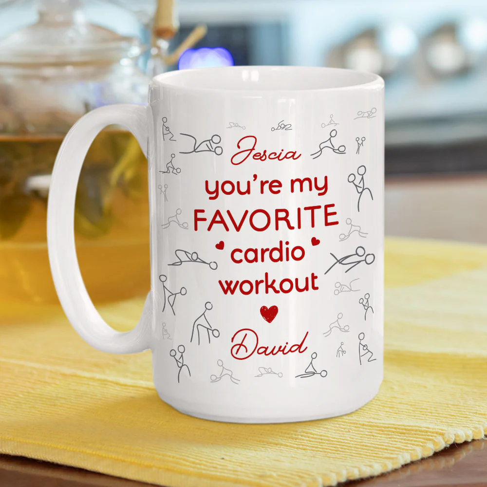 Favorite Cardio Workout - Personalized Custom Coffee Mug - Image 5
