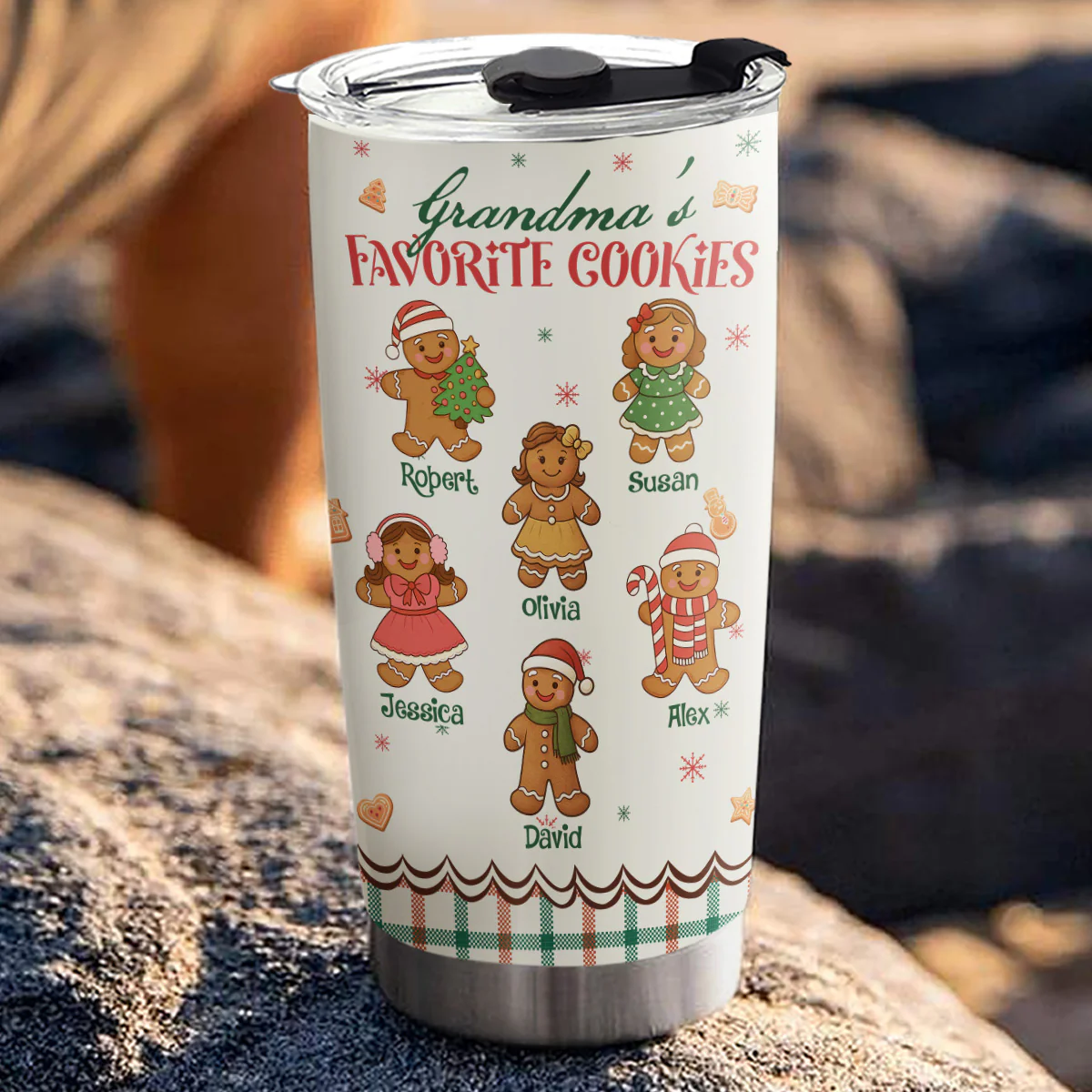 Favorite Cookies Of Grandma - Personalized Custom Tumbler - Image 3