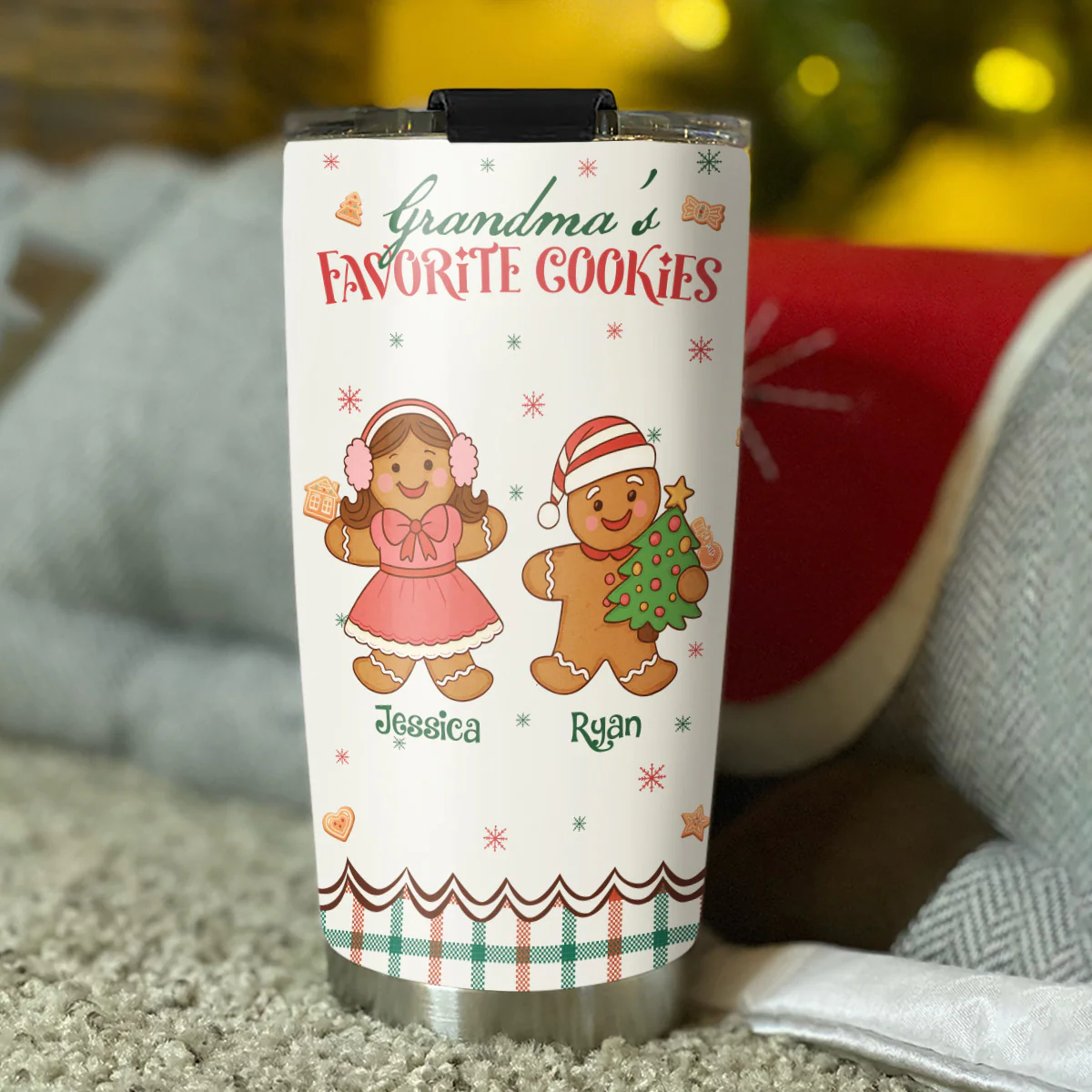 Favorite Cookies Of Grandma - Personalized Custom Tumbler - Image 5