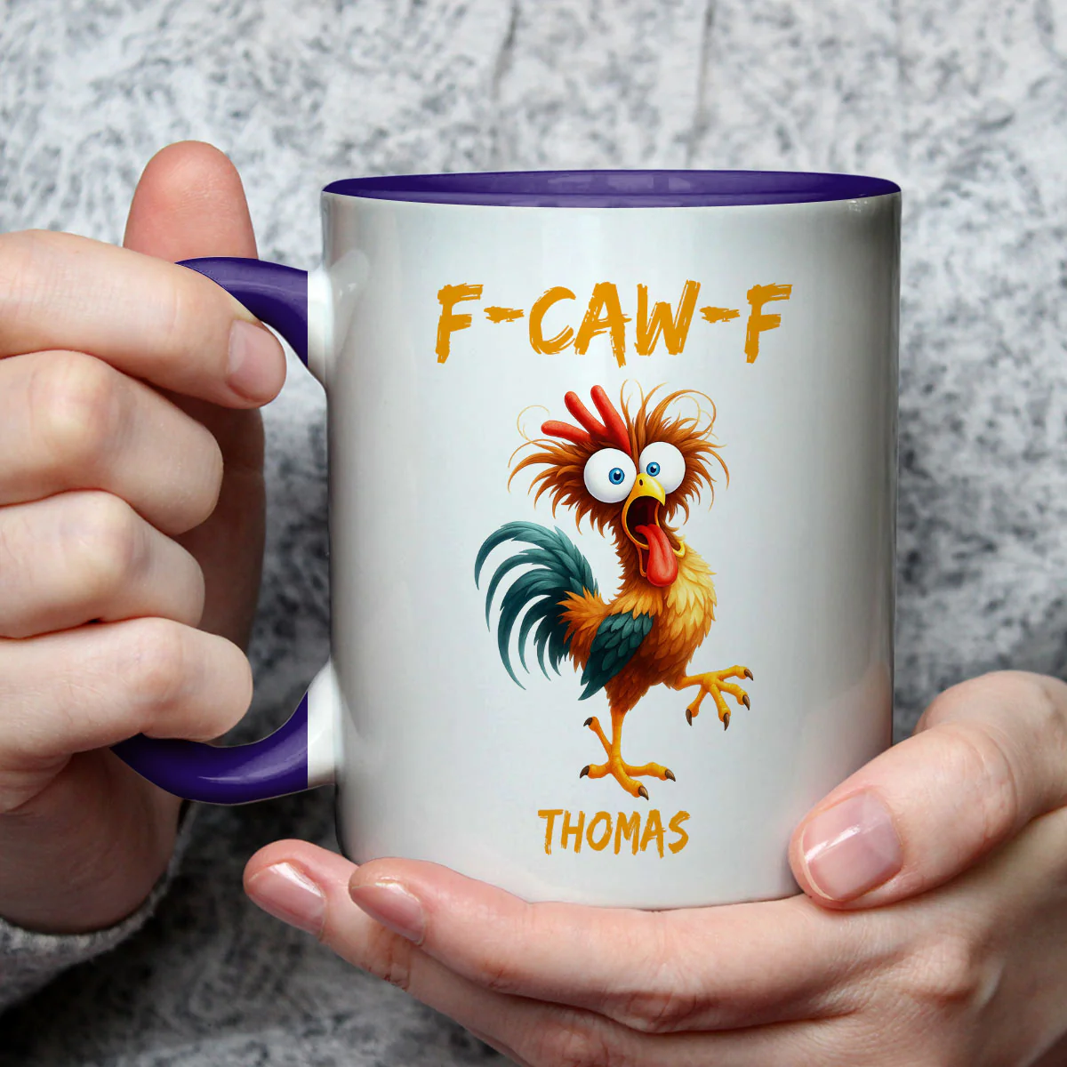 FCAWF Chicken Humor - Personalized Custom Accent Mug - Image 3