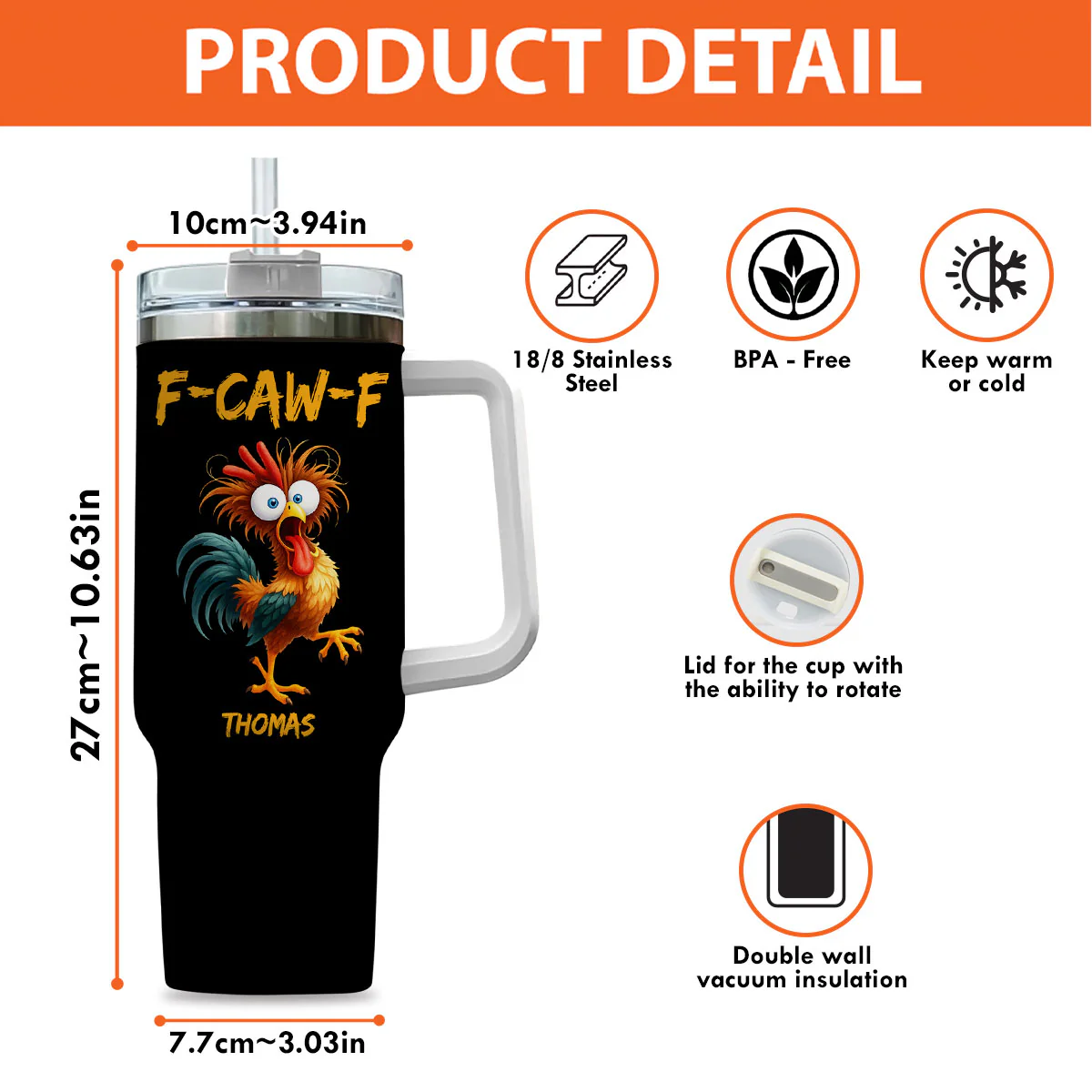 FCAWF Chicken Humor - Personalized Custom Tumbler - Image 12