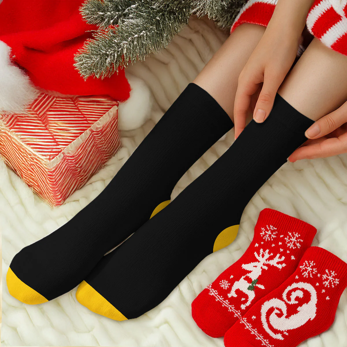 FCAWF Funny Gift For Coworkers Friends - Personalized Custom Crew Socks - Image 2
