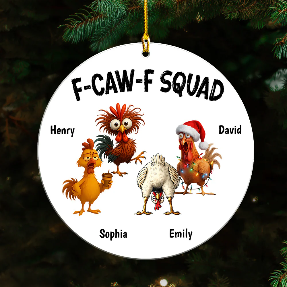 FCAWF Squad Christmas - Personalized Custom Acrylic Ornament - Image 2