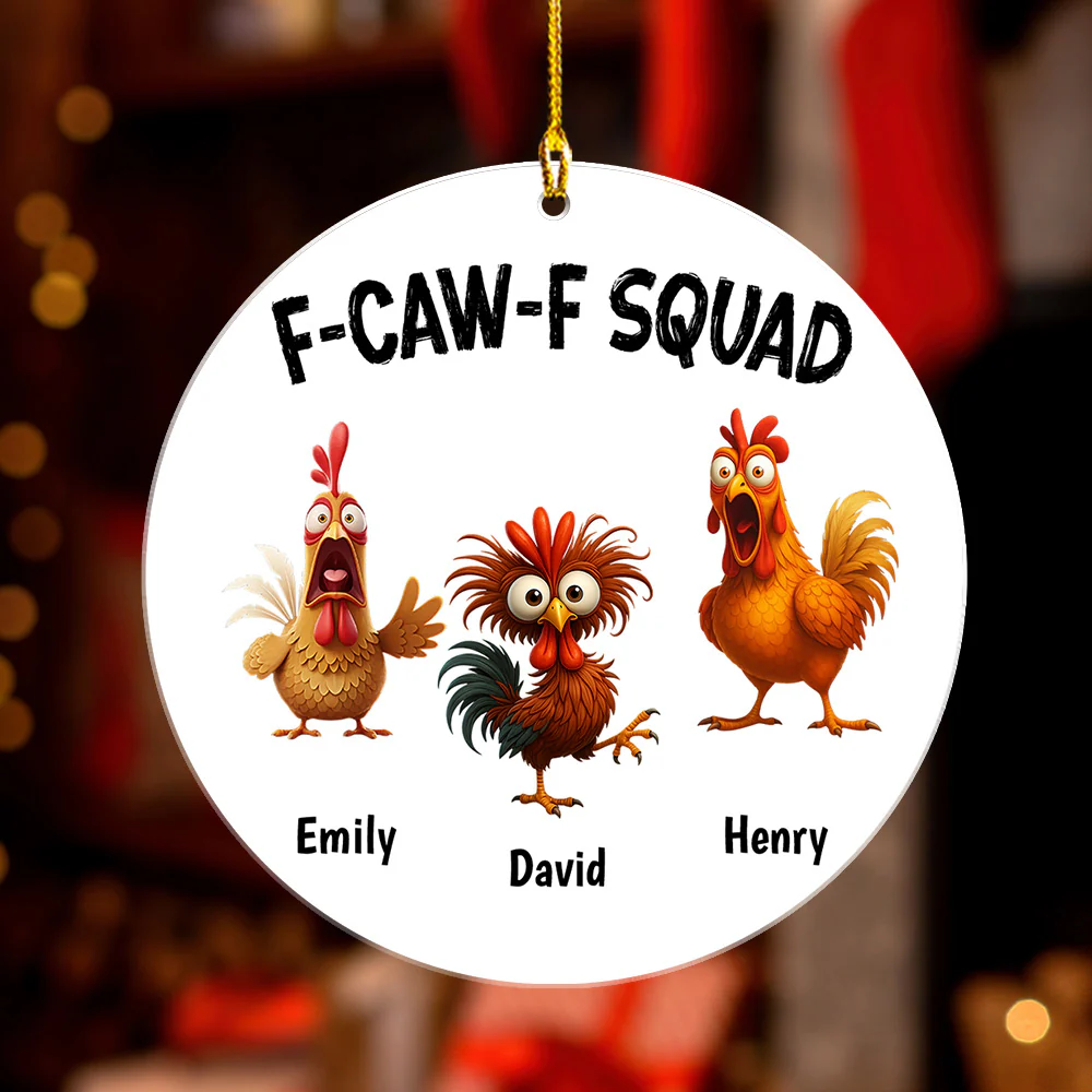 FCAWF Squad Christmas - Personalized Custom Acrylic Ornament - Image 4