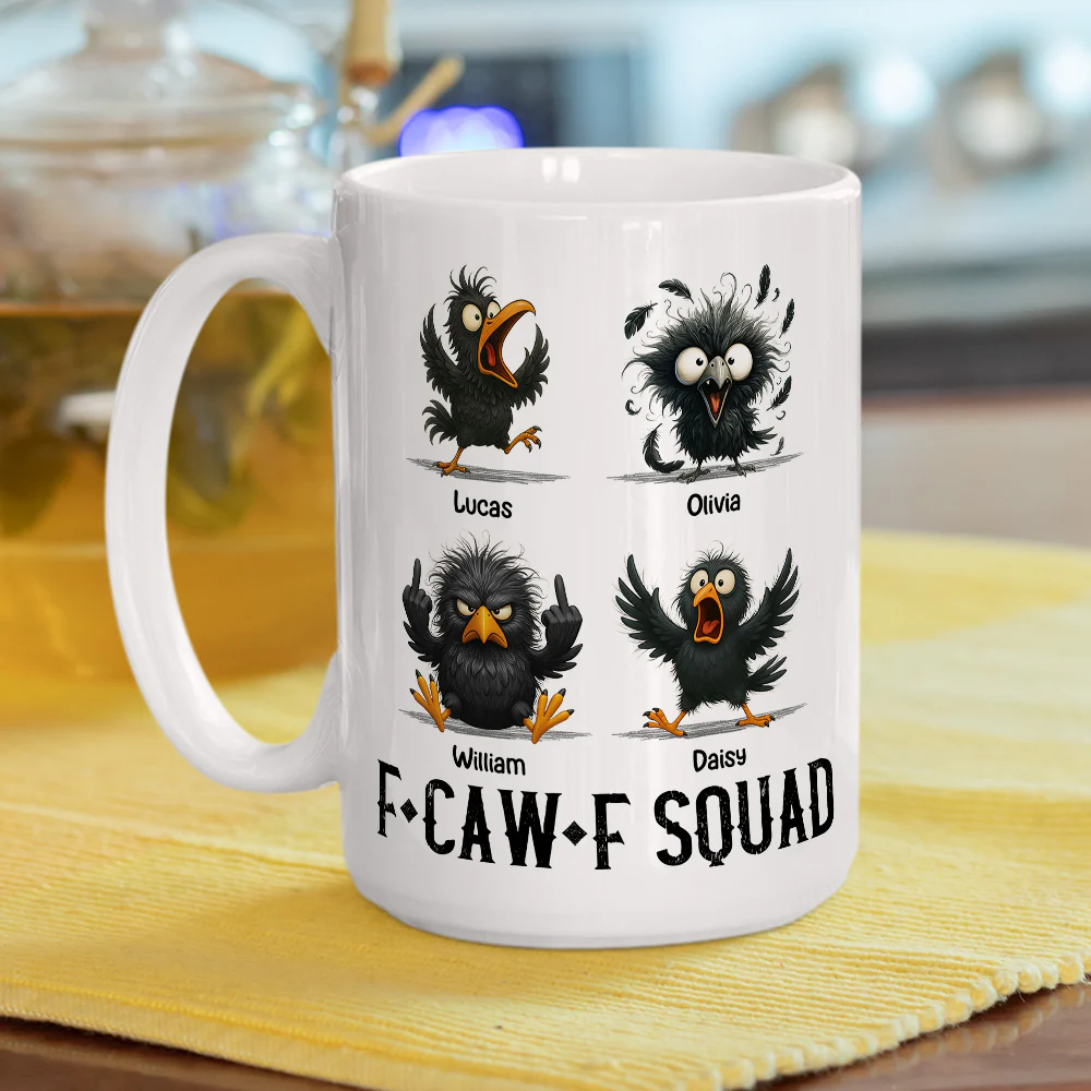 FCAWF Squad Crow - Personalized Custom Coffee Mug - Image 4
