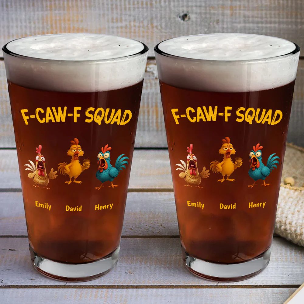 FCAWF Squad - Personalized Custom Beer Glass - Image 3