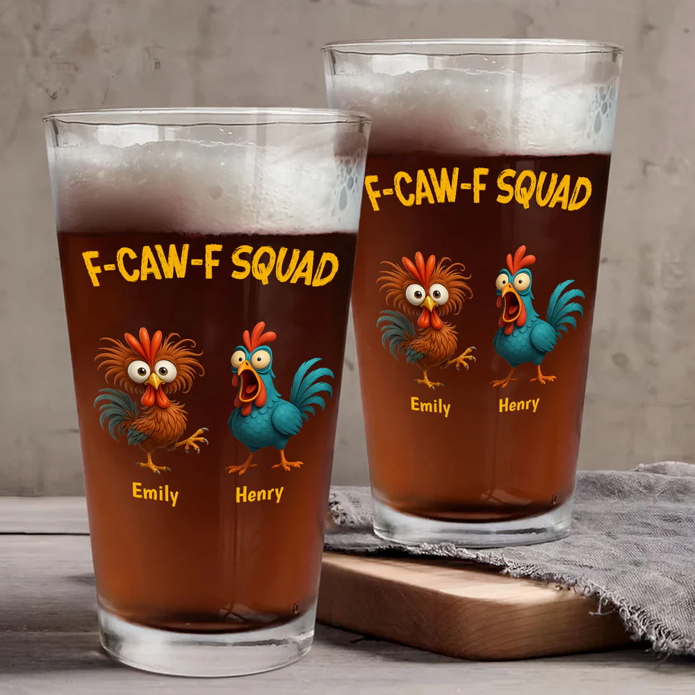 FCAWF Squad - Personalized Custom Beer Glass - Image 4