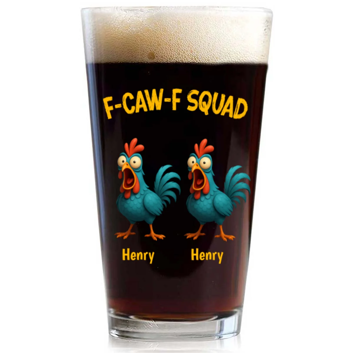 FCAWF Squad - Personalized Custom Beer Glass - Image 7