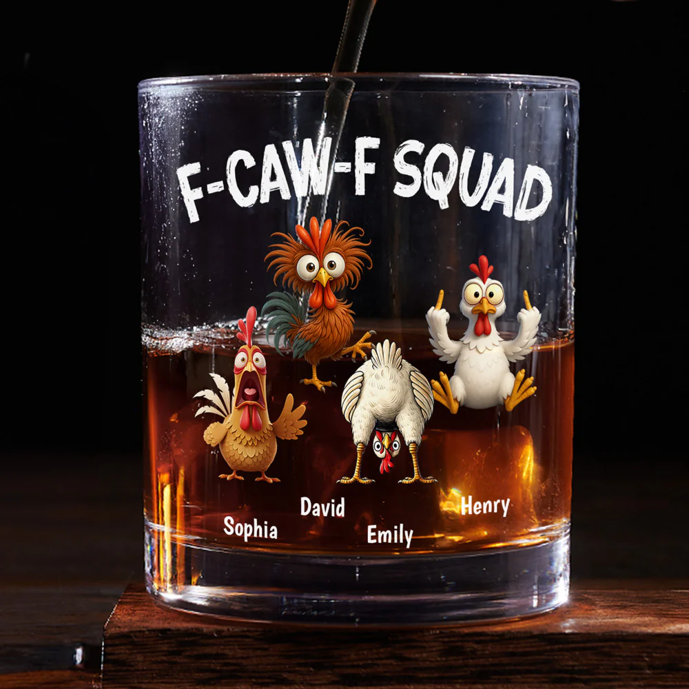 FCAWF Squad - Personalized Custom Whiskey Glass - Image 2