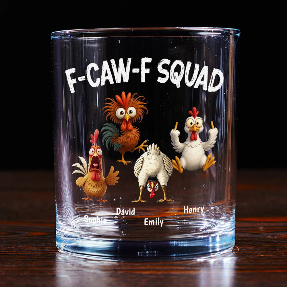 FCAWF Squad - Personalized Custom Whiskey Glass - Image 4