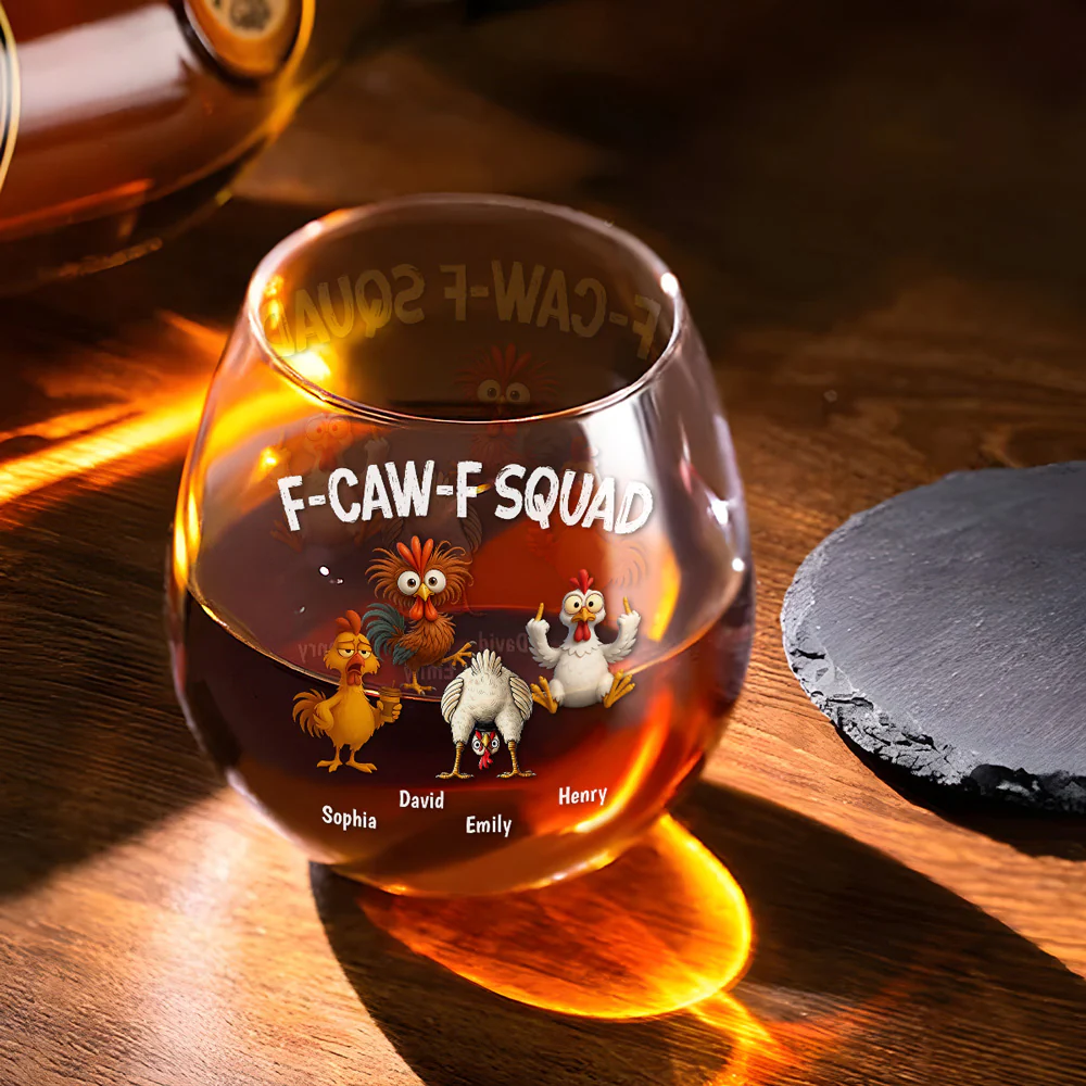 FCAWF Squad - Personalized Custom Wine Glass - Image 2