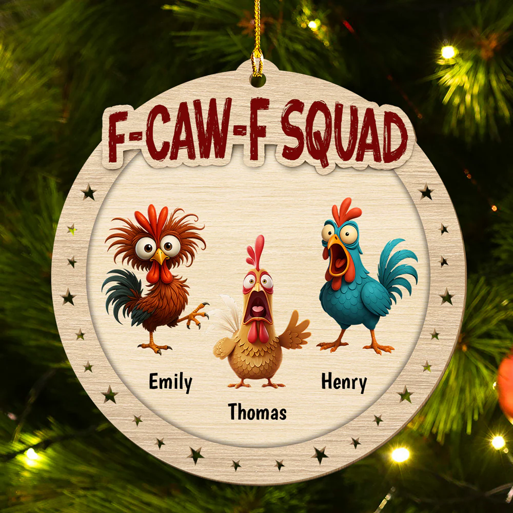 FCAWF Squad - Personalized Custom Wood Ornament - Image 5