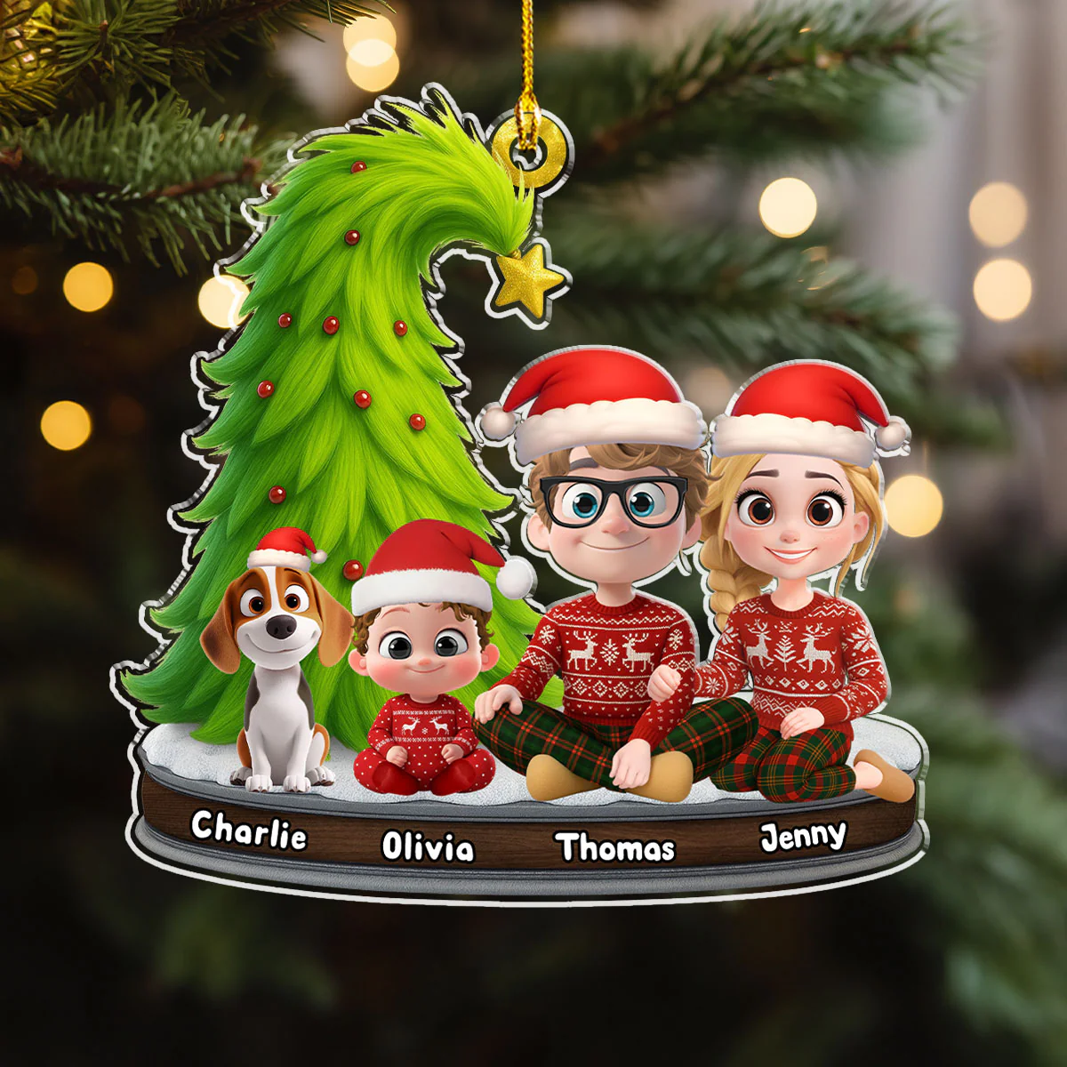 Festive Family - Personalized Custom Acrylic Ornament
