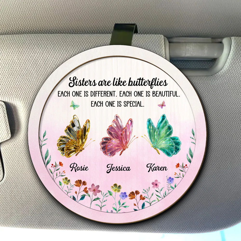 Festive Sister Love - Personalized Custom Car Visor Clip