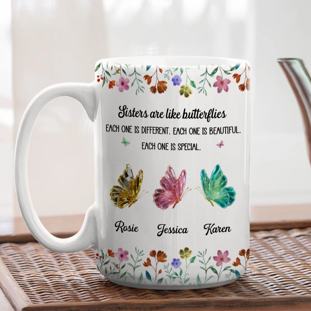 Festive Sister Love - Personalized Custom Coffee Mug - Image 5