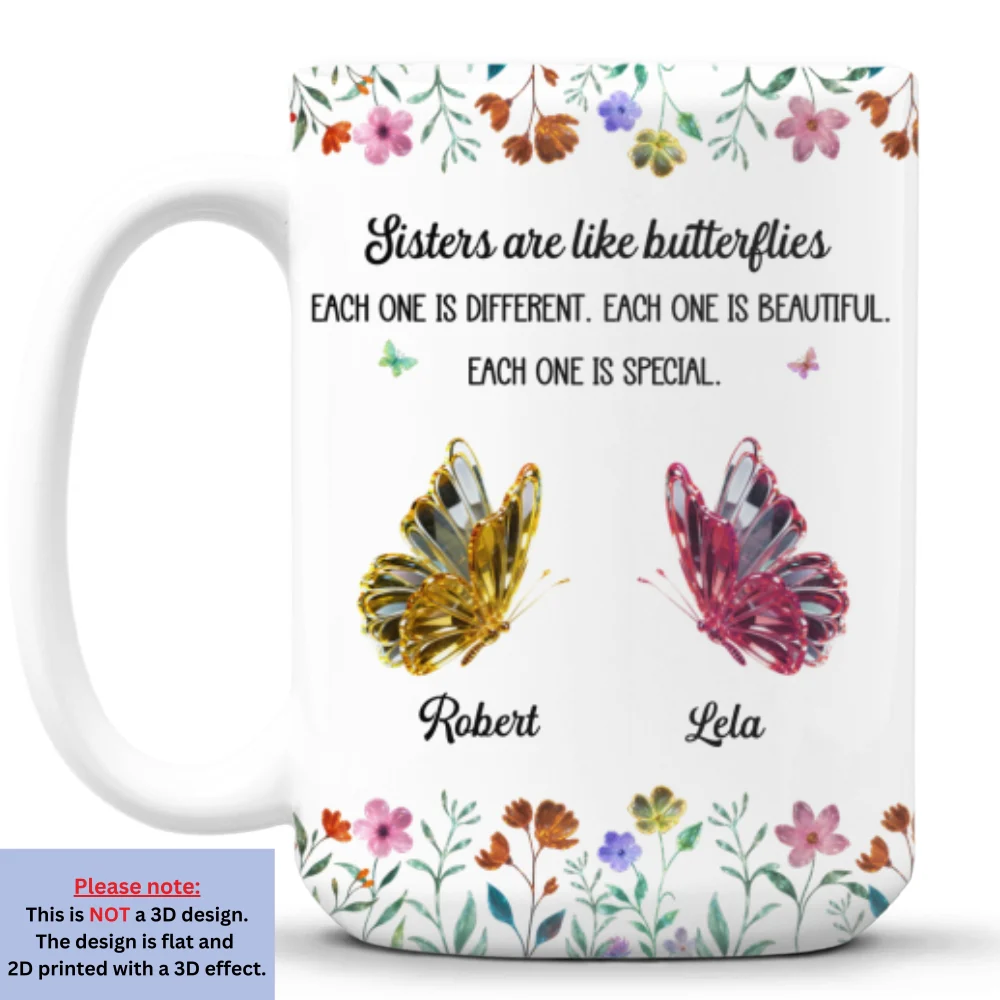 Festive Sister Love - Personalized Custom Coffee Mug - Image 9