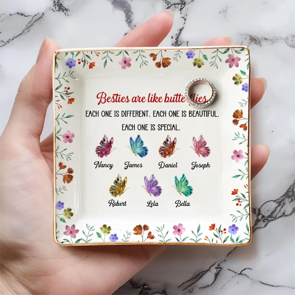 Festive Sister Love - Personalized Custom Jewelry Dish - Image 4