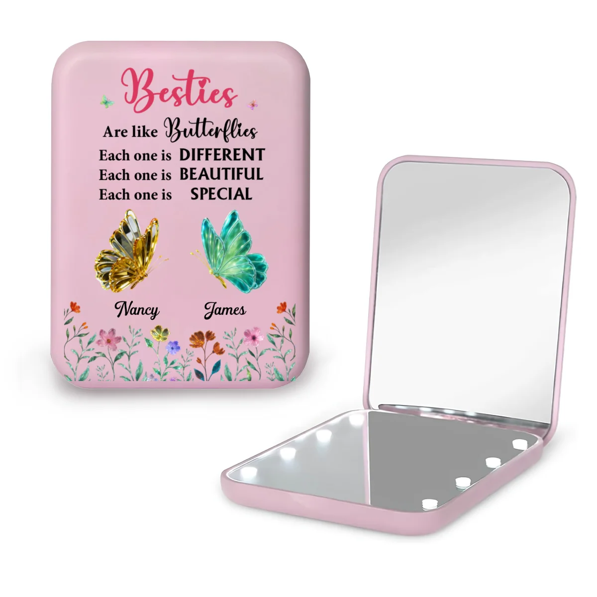 Festive Sister Love - Personalized Custom LED Pocket Mirror - Image 8