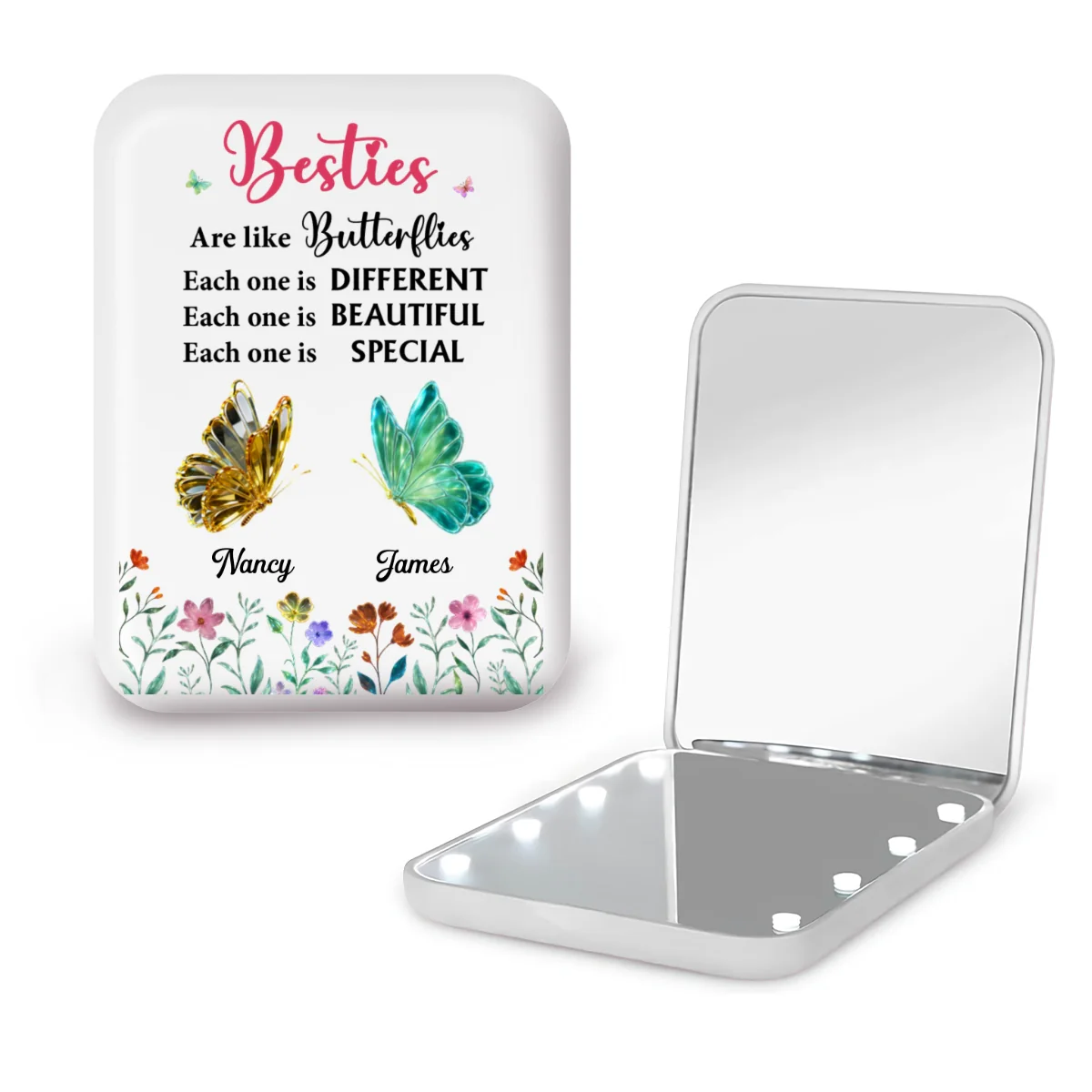 Festive Sister Love - Personalized Custom LED Pocket Mirror - Image 9