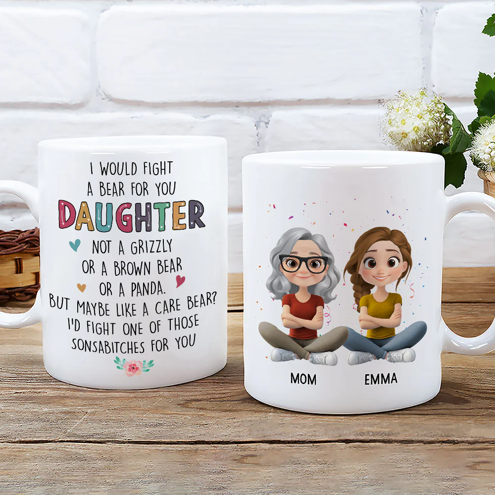 Fight For You My Daughter - Personalized Custom Coffee Mug - Image 2
