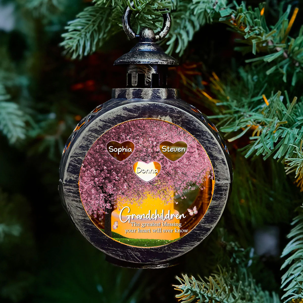 Fill A Place In Your Heart - Personalized Custom Christmas Lantern - Image 2
