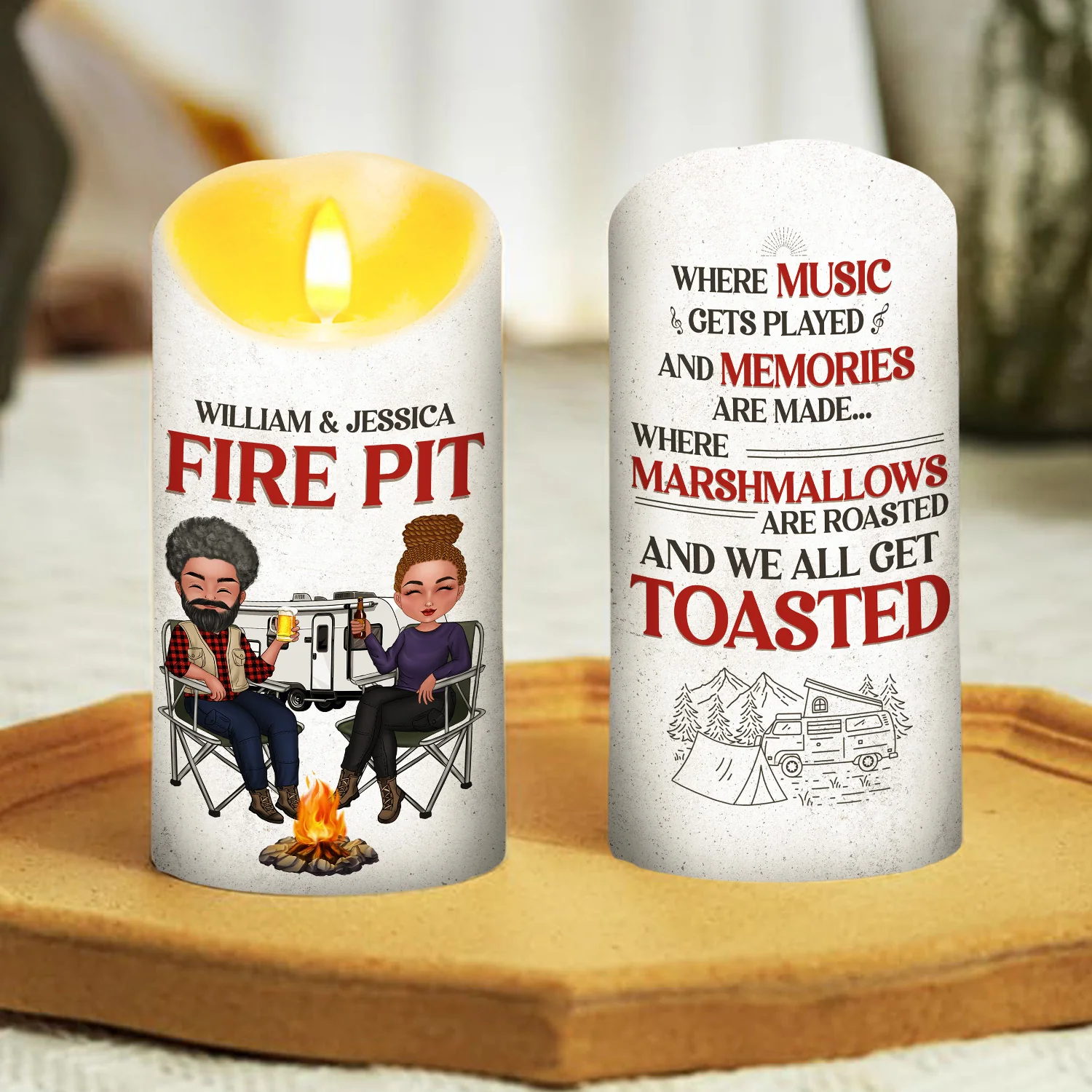 Fire Fit - Personalized Custom LED Candle - Image 4