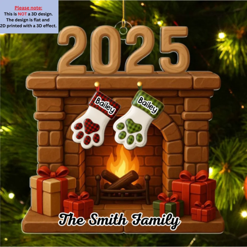 Fireside Memories Ver 2 - Personalized Custom Acrylic Ornament - Image 6