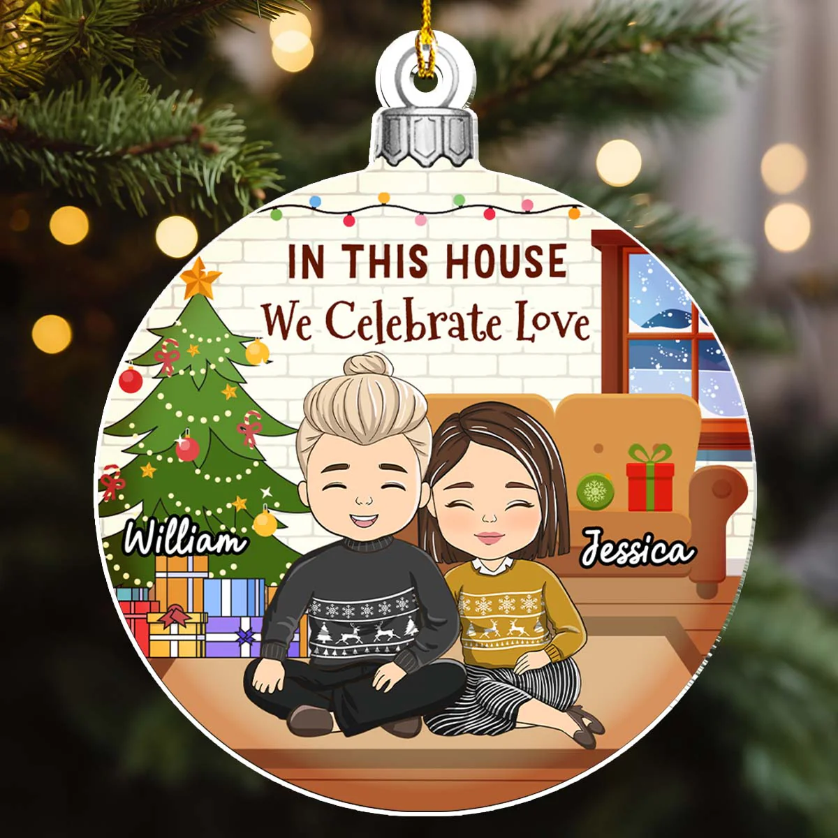 First Christmas In Our New Home 2024 - Personalized Custom Acrylic Ornament - Image 3