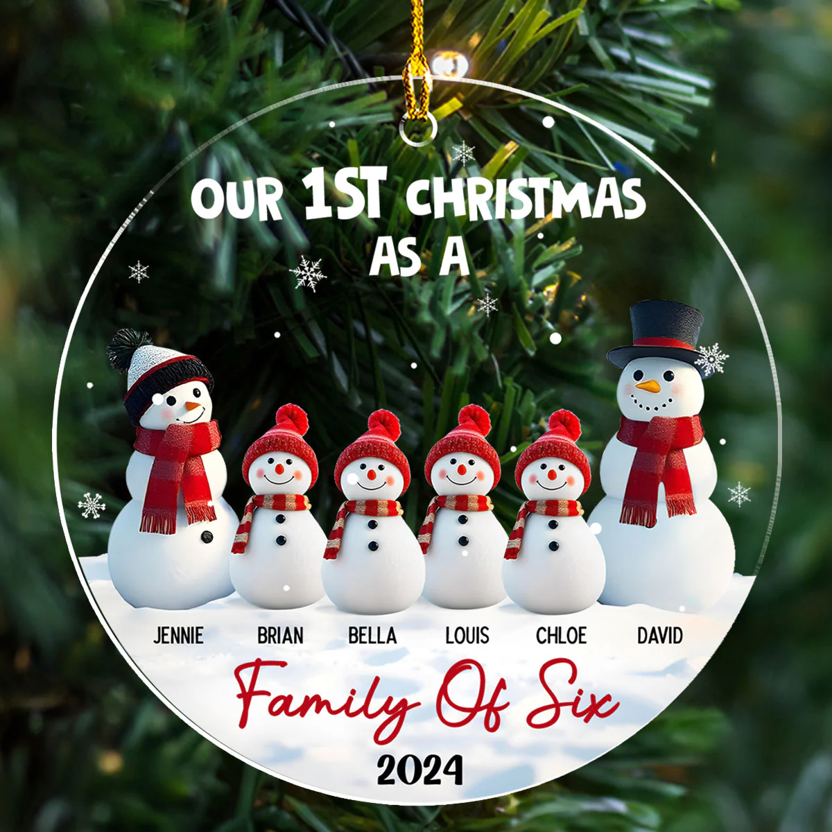 First Christmas - Personalized Custom 3D Inflated Effect Acrylic Ornament - Image 4