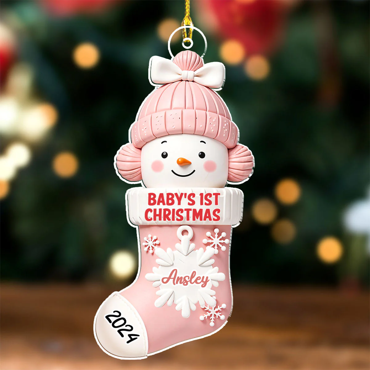First Christmas - Personalized Custom Acrylic Ornament - Image 4