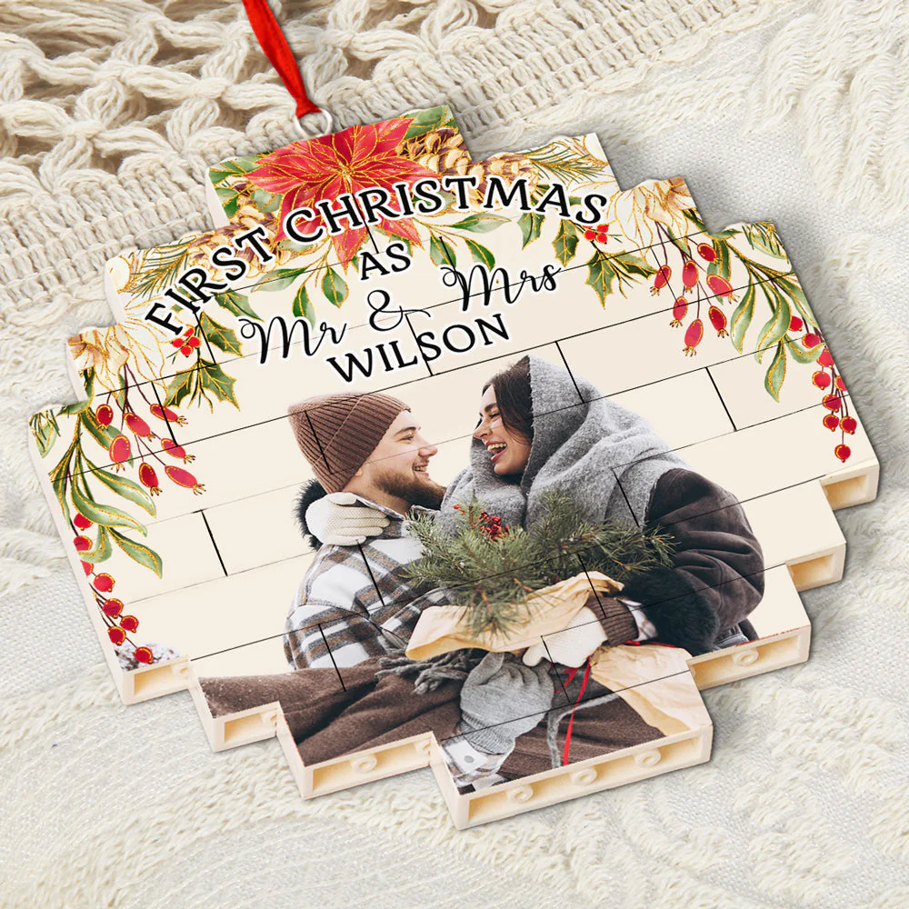 First Christmas - Personalized Custom Puzzle Ornament - Image 2