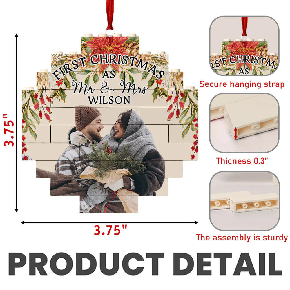 First Christmas - Personalized Custom Puzzle Ornament - Image 5