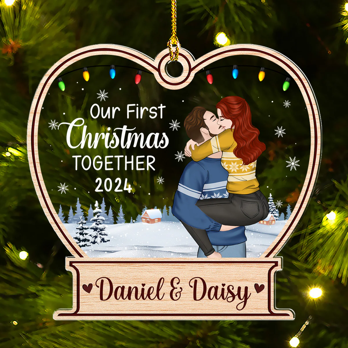 First Christmas Together - Personalized Custom Acrylic Ornament - Image 2