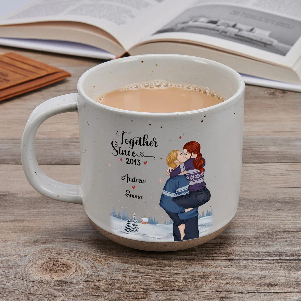 First Christmas Together - Personalized Custom Pottery Mug - Image 3