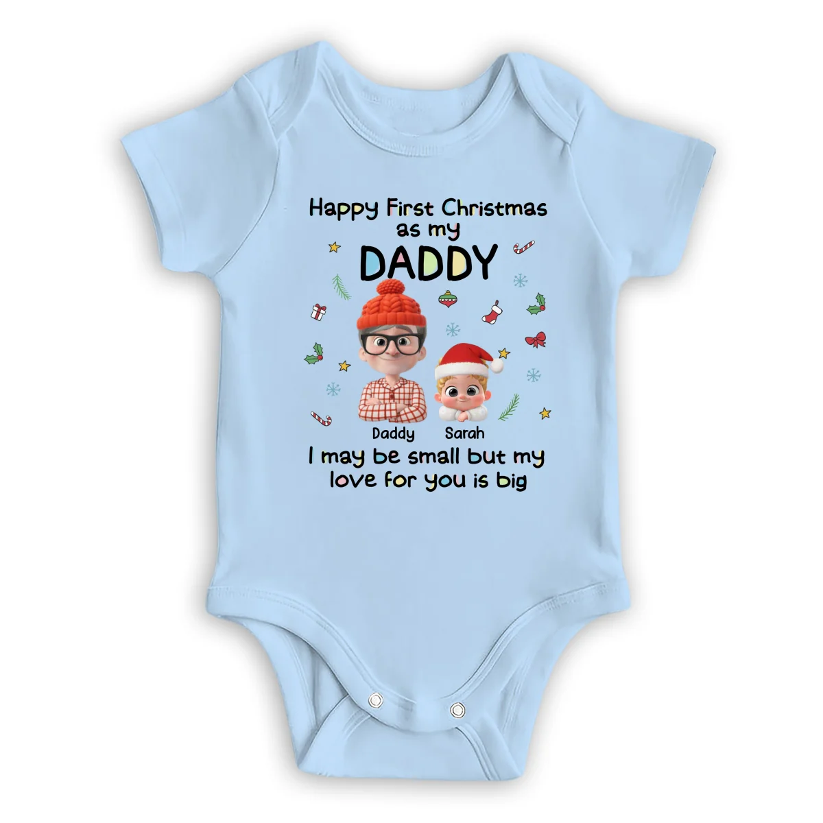 First Christmas With Baby - Personalized Custom Baby Onesie - Image 9