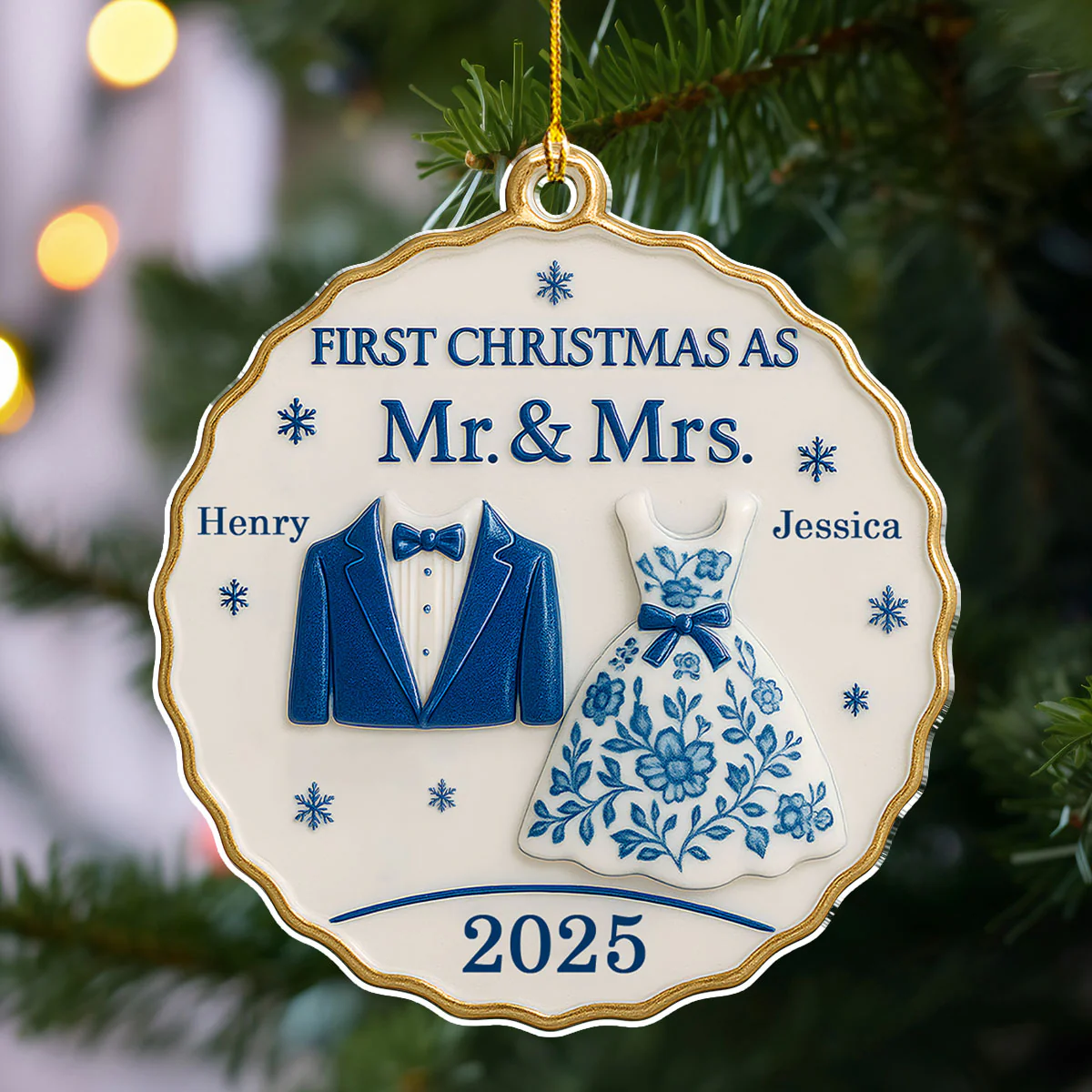 First Christmas With You - Personalized Custom Acrylic Ornament - Image 2