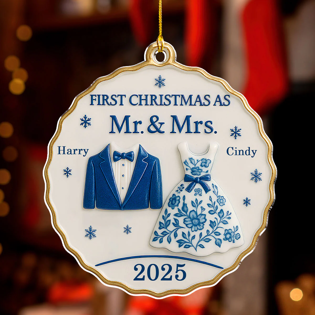 First Christmas With You - Personalized Custom Acrylic Ornament - Image 3