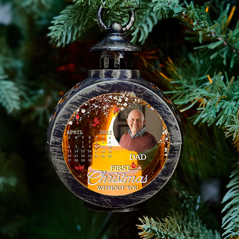 First Christmas Without You - Personalized Custom Christmas Lantern - Image 2