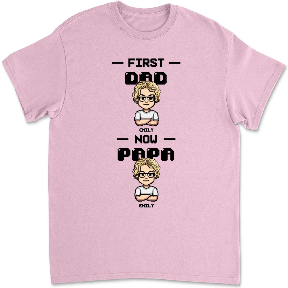 First Dad Now Papa Cartoon - Personalized Custom Shirt - Image 9