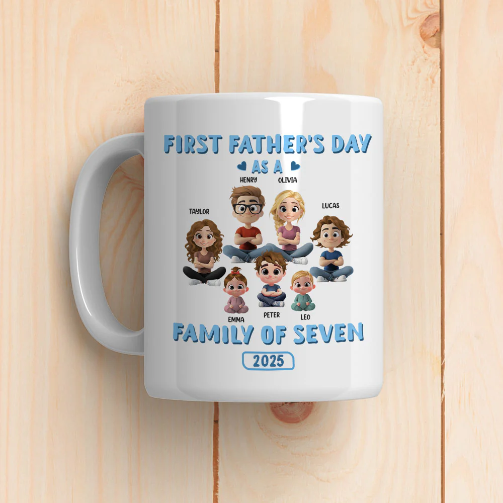 First Father Day - Personalized Custom Coffee Mug - Image 4