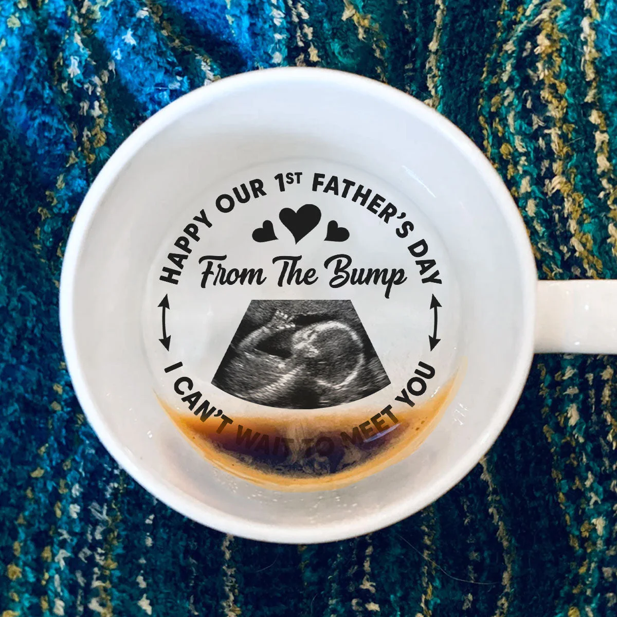 First Father Day - Personalized Custom Hidden Message Mug - Image 2